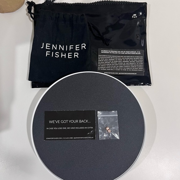 SOLD!  New  Jennifer Fischer Petite Micro Lilly Huggies-14K Rose Gold Plated - Picture 7 of 14